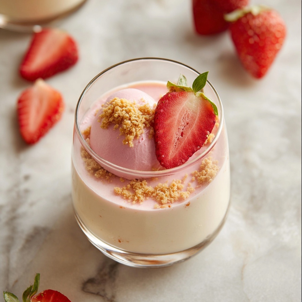 No Bake Cheesecake with Strawberries and Honey Recipe - Recipe Image