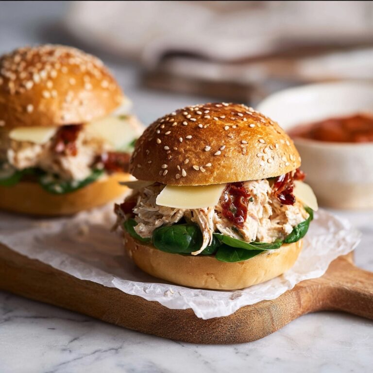 Chicken Alfredo Sandwiches in the Crockpot Recipe