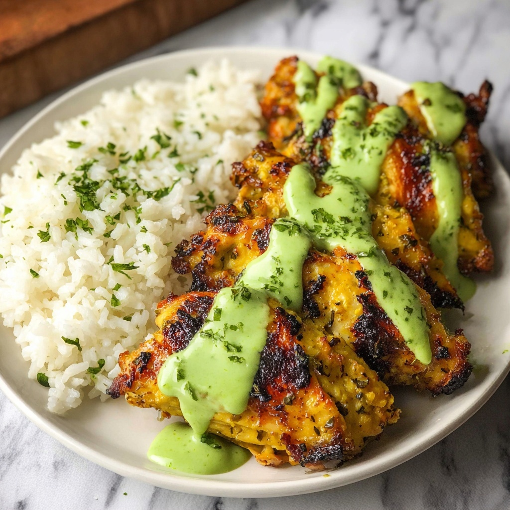 Peruvian Chicken with Green Sauce Recipe - Recipe Image