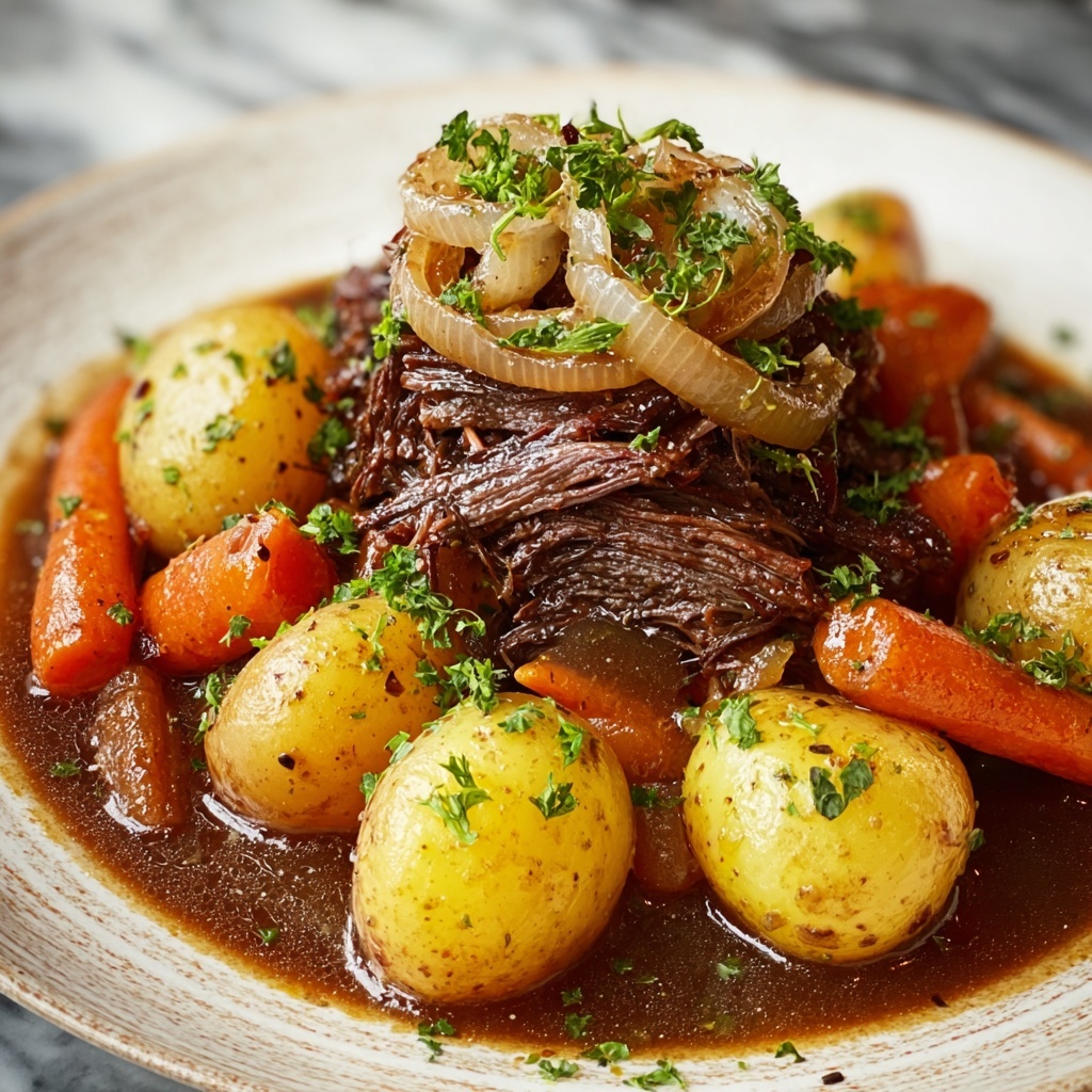 Savory French Onion Pot Roast Recipe - Recipe Image