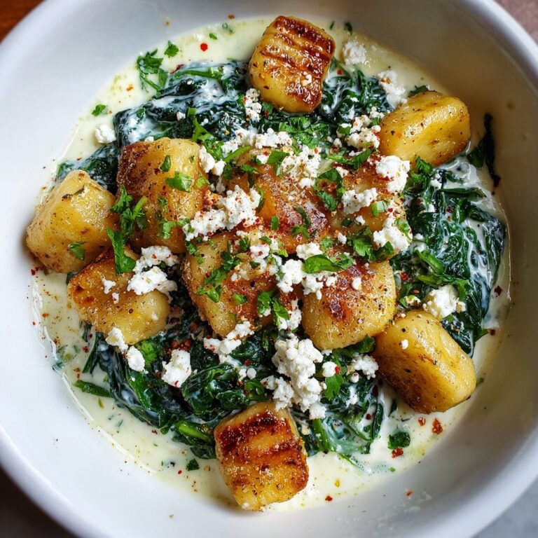 Creamy Gnocchi with Spinach and Feta Recipe