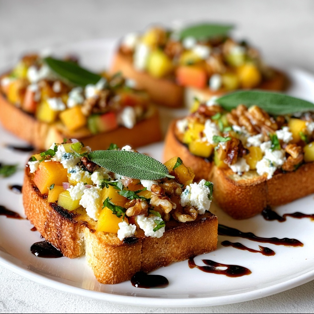 Fall Bruschetta with Butternut Squash, Apples, and Goat Cheese Recipe - Recipe Image