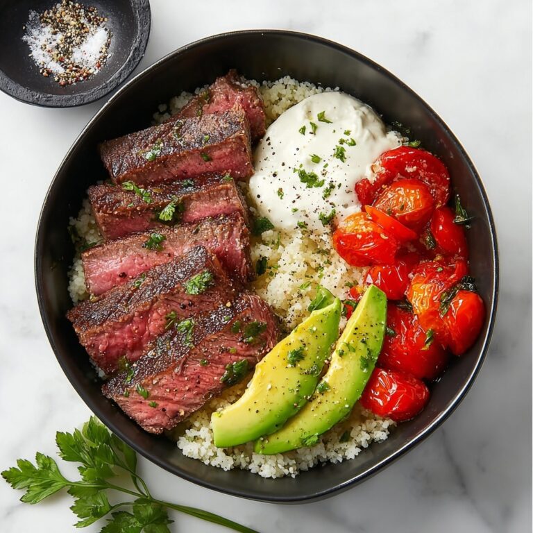 High Protein Steak Fajita Bowl Recipe