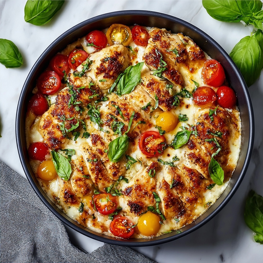 Cheesy Mozzarella Chicken Bake Recipe - Recipe Image