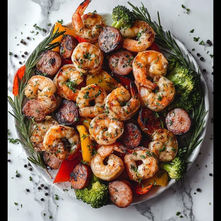 Honey Garlic Shrimp with Sausage and Veggies Recipe