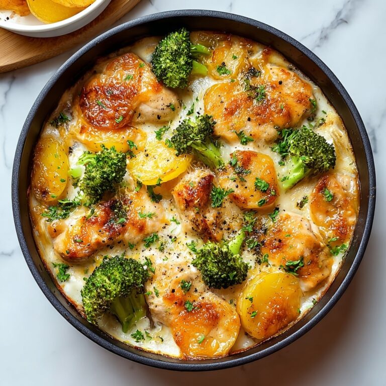 Cheesy Chicken & Broccoli Baked Potato Casserole Recipe