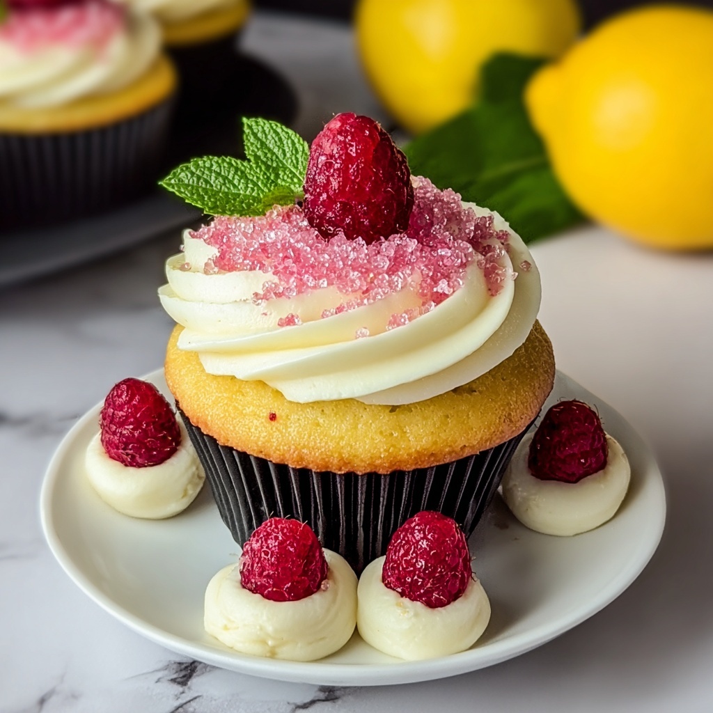 Lemon Raspberry Cupcakes Recipe - Recipe Image