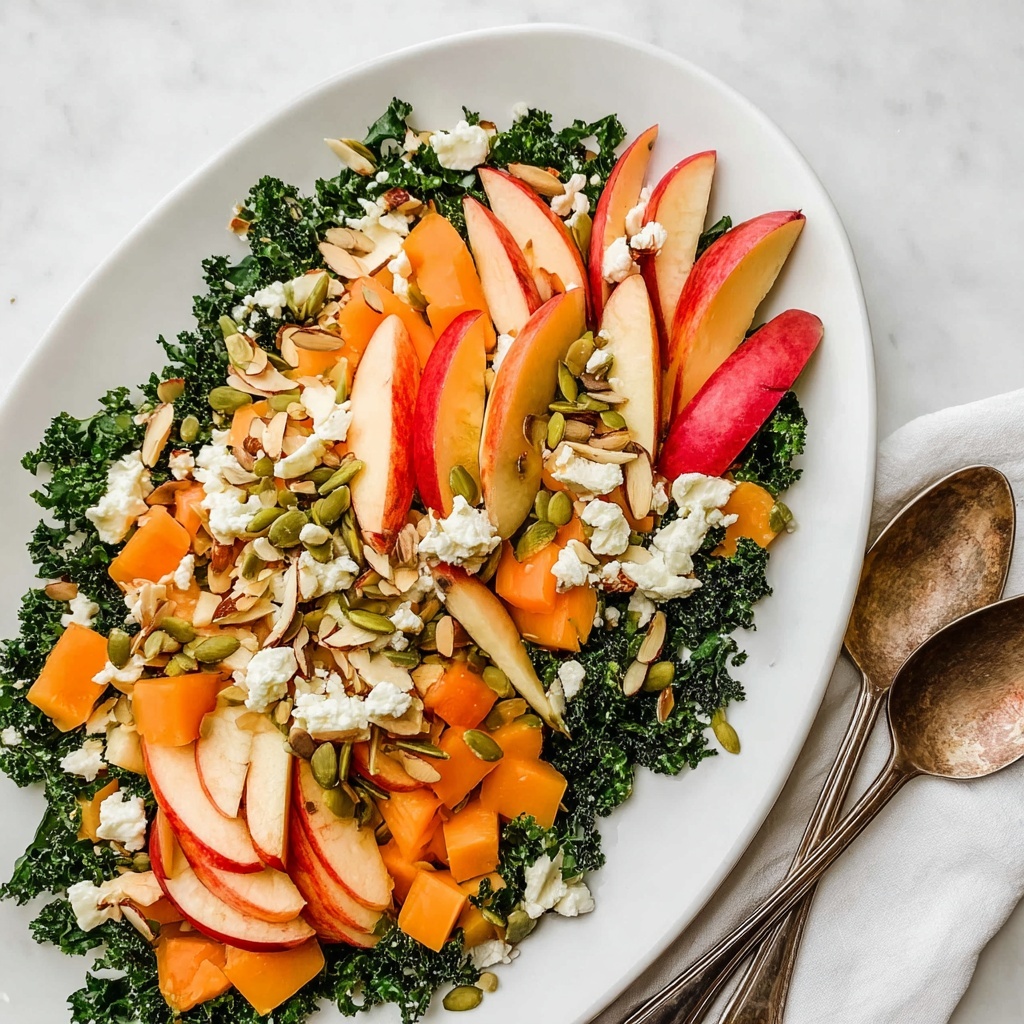 Healthy Kale and Fruit Salad with Goat Cheese and Nuts Recipe - Recipe Image