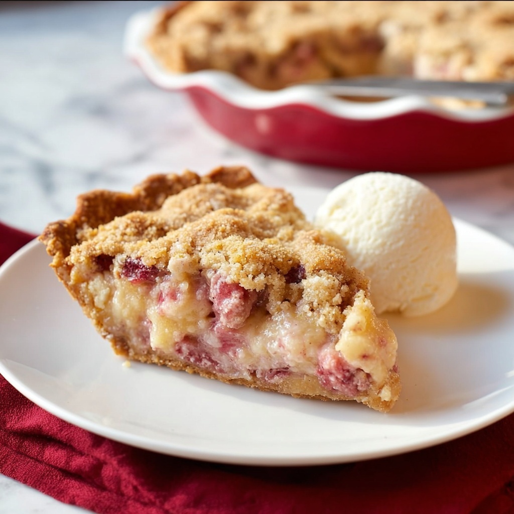 Rhubarb Custard Pie Recipe - Recipe Image