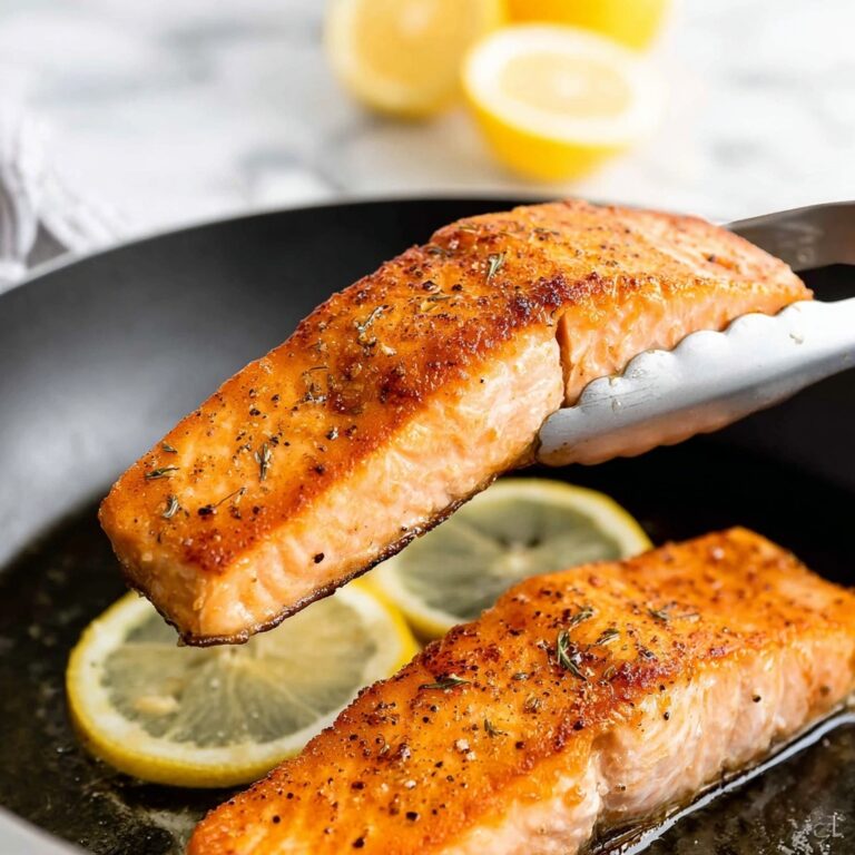 Pan Seared Salmon with Garlic, Capers, and Lemon Recipe