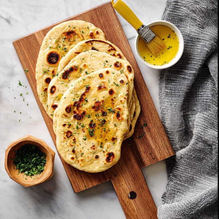 Homemade Garlic Cilantro Naan Bread Recipe