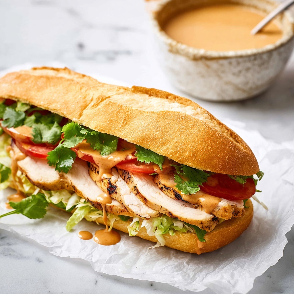 Chicken Torta Sandwiches with Lime, Chipotle Mayo, and Fresh Toppings Recipe - Recipe Image