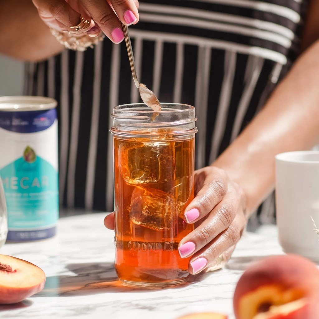 Homemade Peach Tea Vodka and Spiked Peach Arnold Palmer Recipe - Recipe Image