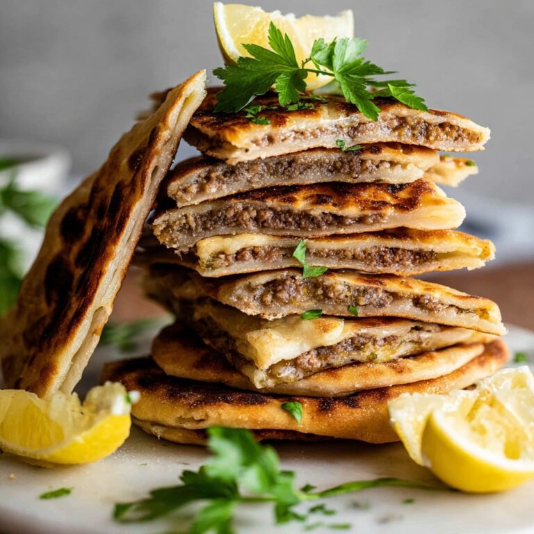 Crispy Lebanese Meat Stuffed Pita – Arayes Recipe