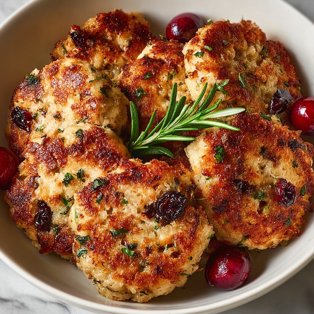 Cranberry Turkey Stuffing Balls Recipe - Recipe Image