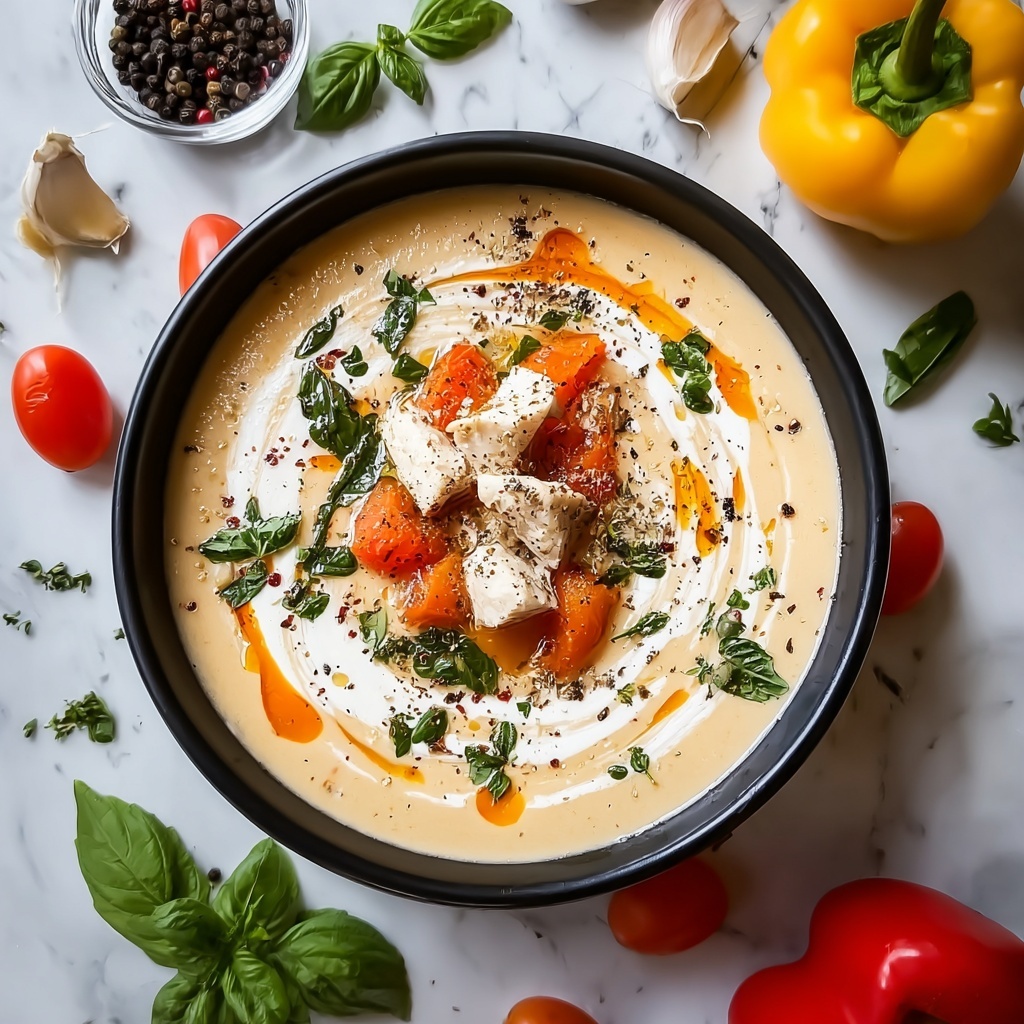 Crock Pot Creamy Chicken Parmesan Soup Recipe - Recipe Image