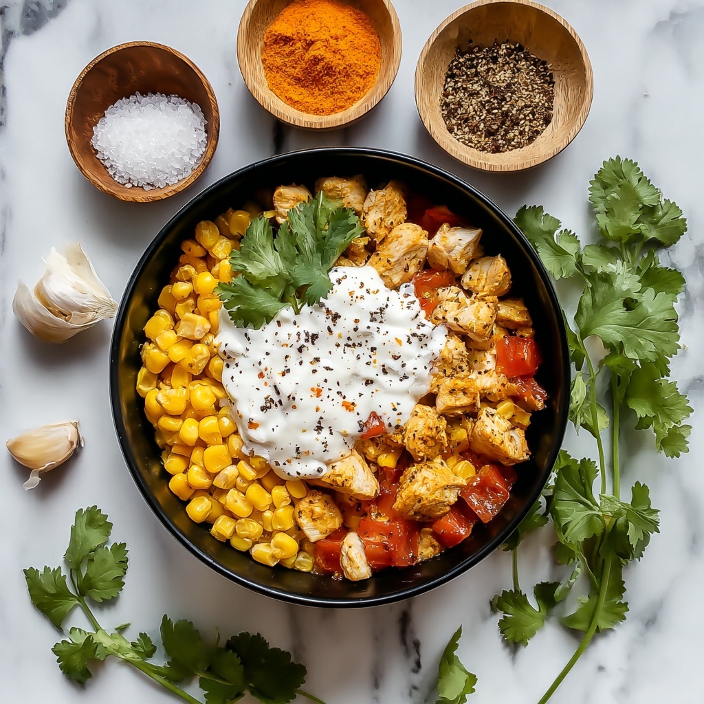 Mexican Street Corn Chicken Bowl Recipe - Recipe Image