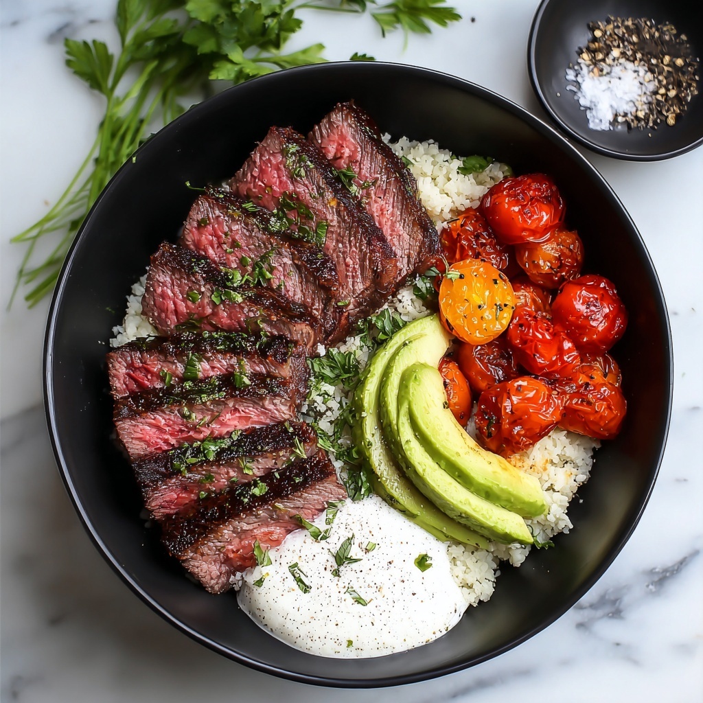 High Protein Steak Fajita Bowl Recipe - Recipe Image