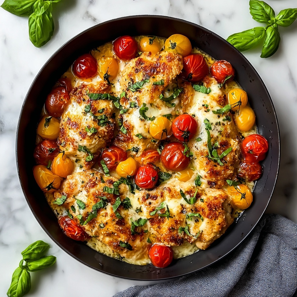 Cheesy Mozzarella Chicken Bake Recipe - Recipe Image