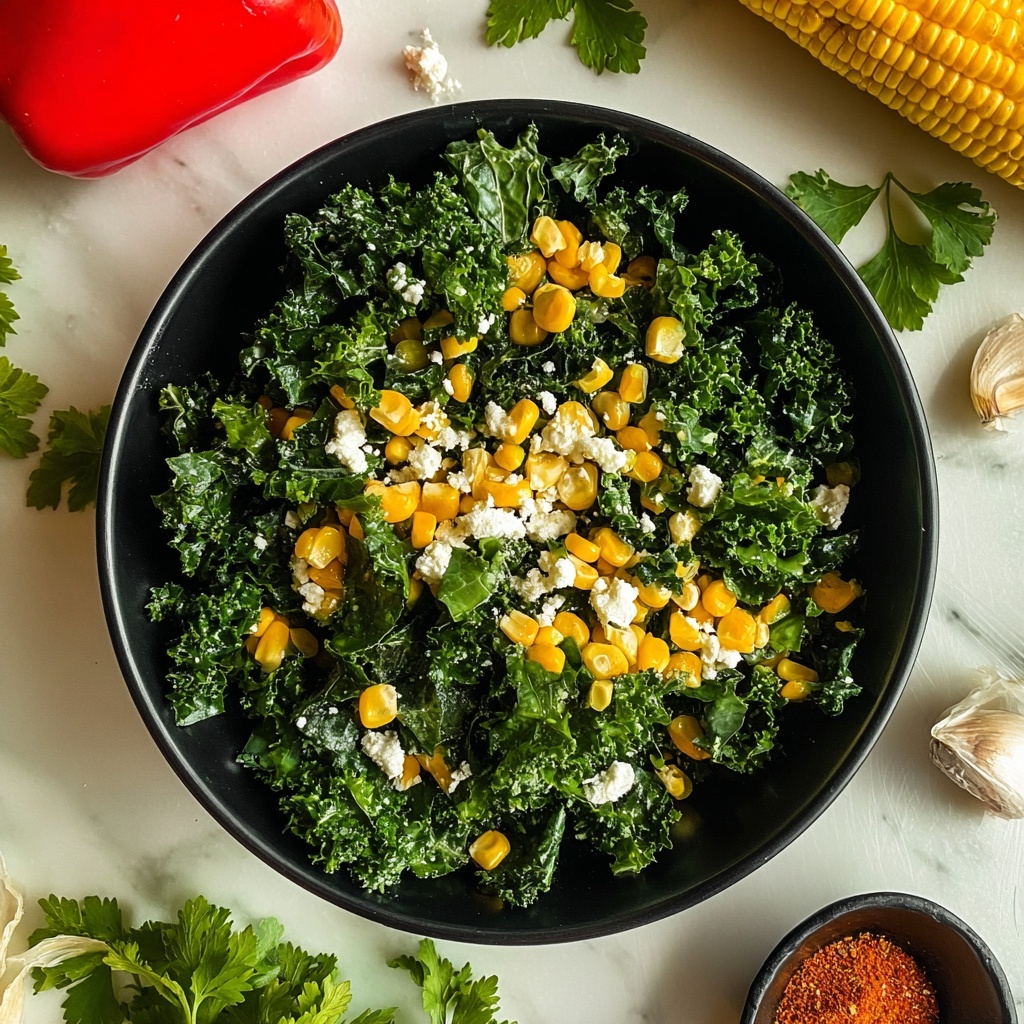 Mexican Street Corn Kale Salad Recipe - Recipe Image