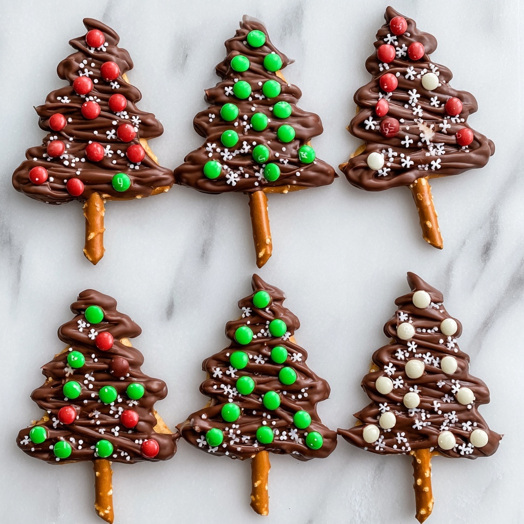 Chocolate Pretzel Christmas Tree Snacks Recipe - Recipe Image