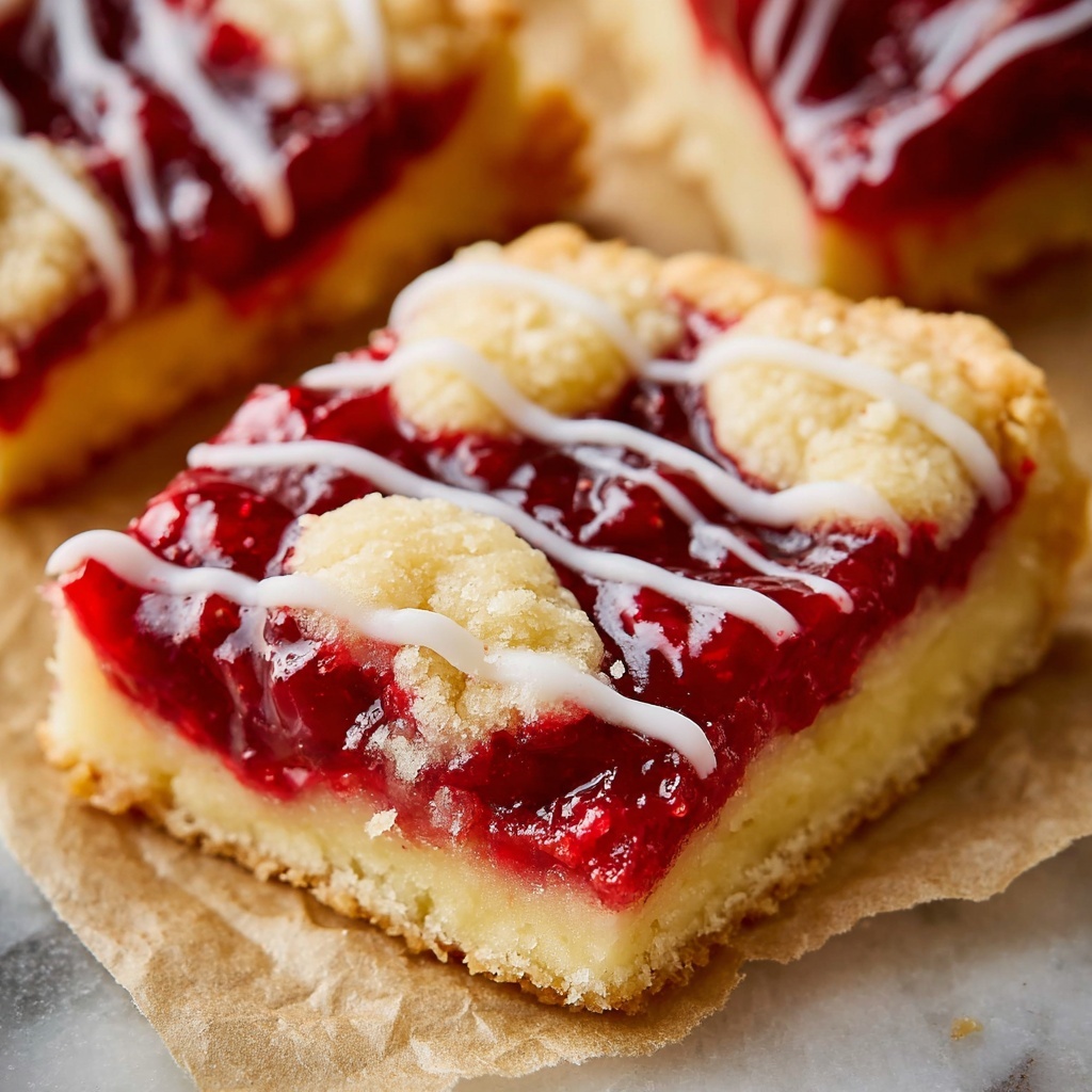 Easy Homemade Cherry Pie Bars Recipe - Recipe Image