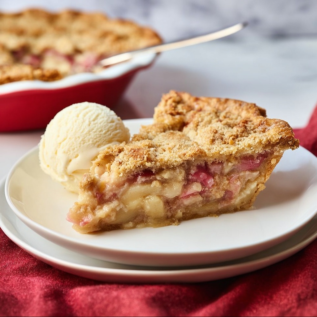 Rhubarb Custard Pie Recipe - Recipe Image