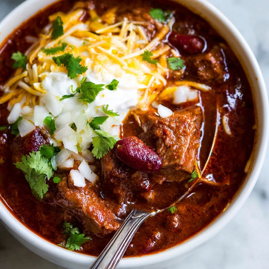 Best Slow-Cooked Beef Chili with Beans and Spices Recipe - Recipe Image