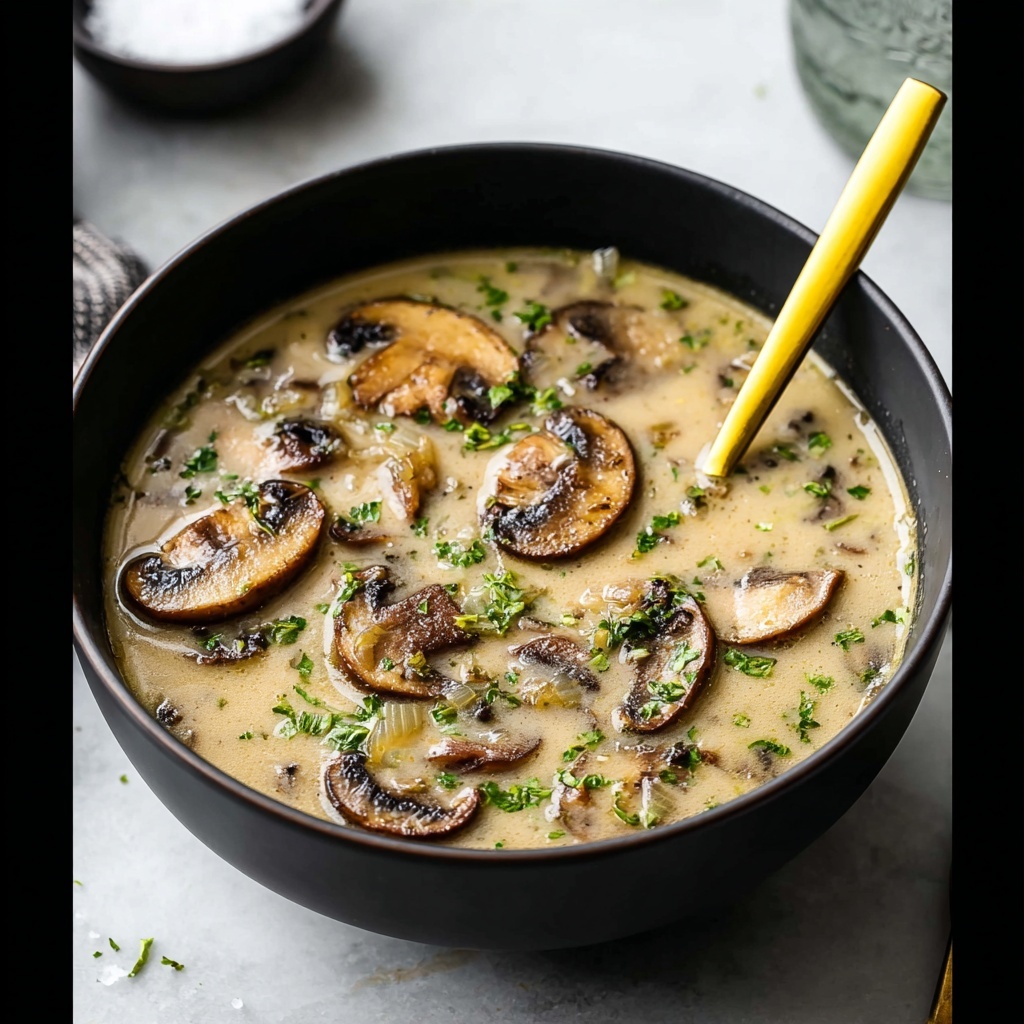 Creamy Baby Bella Mushroom Soup Recipe - Recipe Image