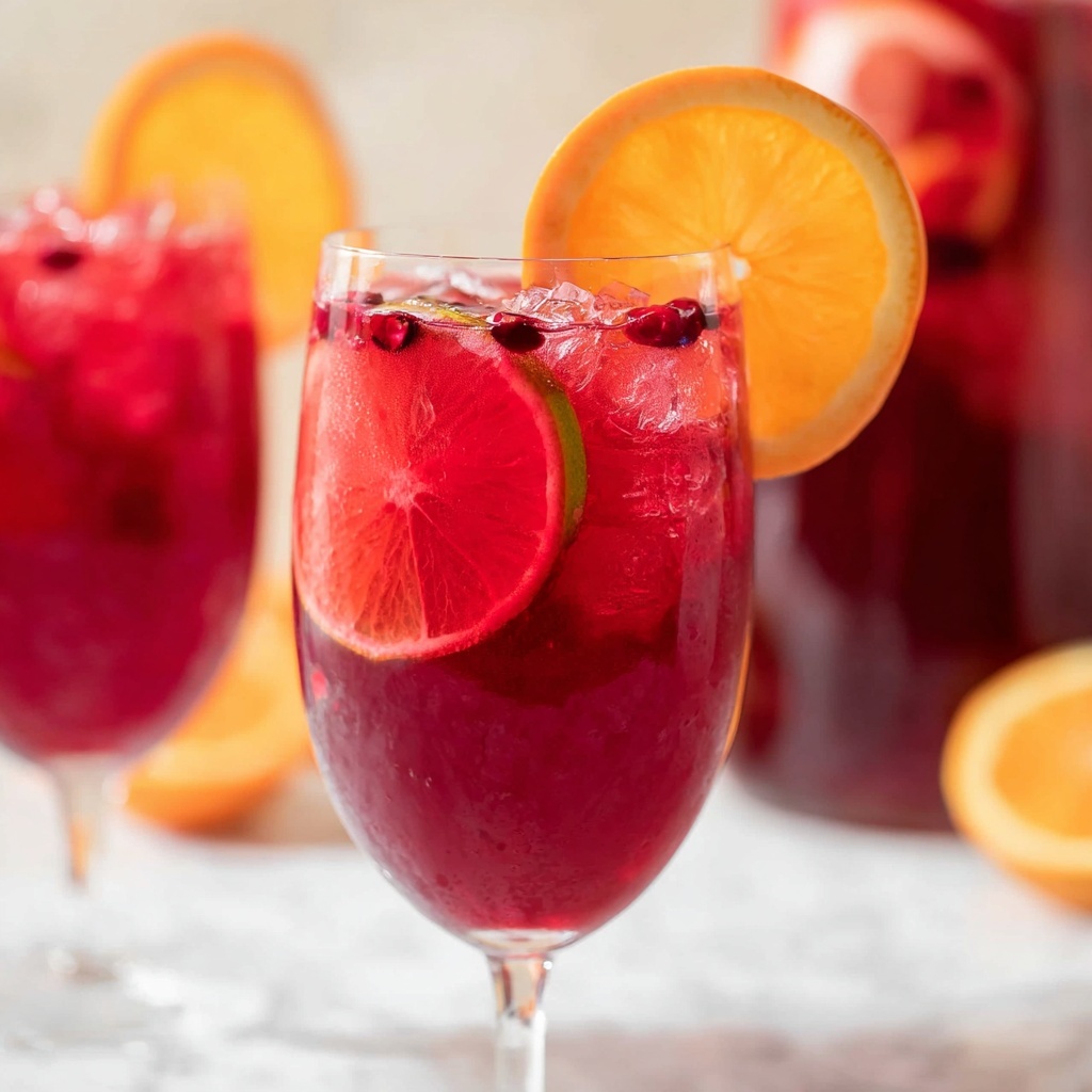 Cranberry Orange Nonalcoholic Sangria Recipe - Recipe Image