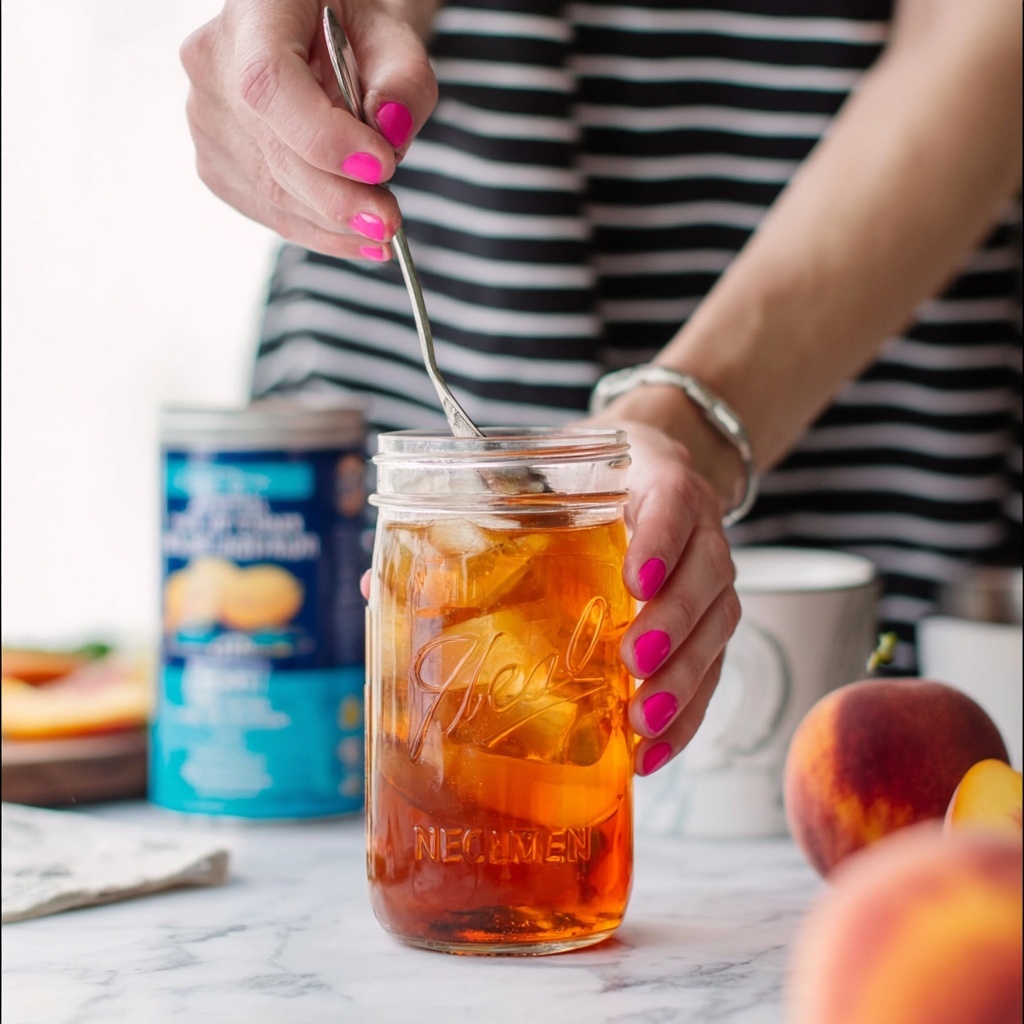 Homemade Peach Tea Vodka and Spiked Peach Arnold Palmer Recipe - Recipe Image