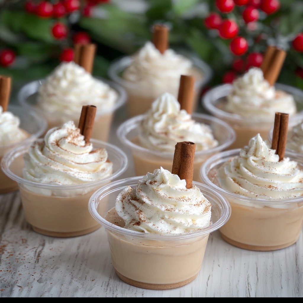 Eggnog Whiskey Gelatin Shots Recipe - Recipe Image