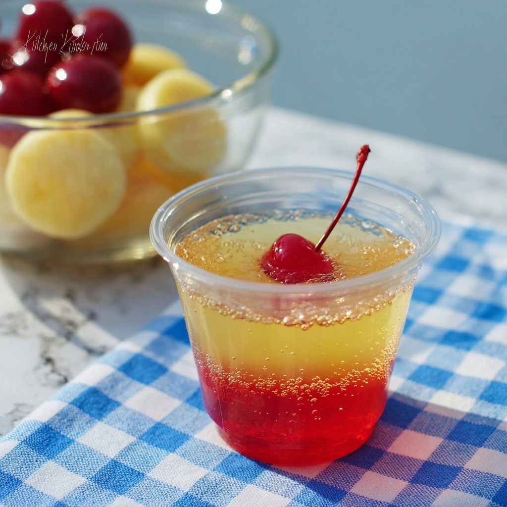 Pineapple Upside Down Cake Shots Recipe - Recipe Image