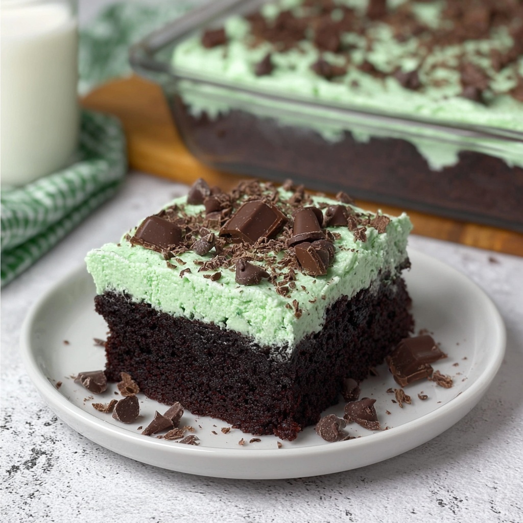 Andes Mint Poke Cake Recipe - Recipe Image