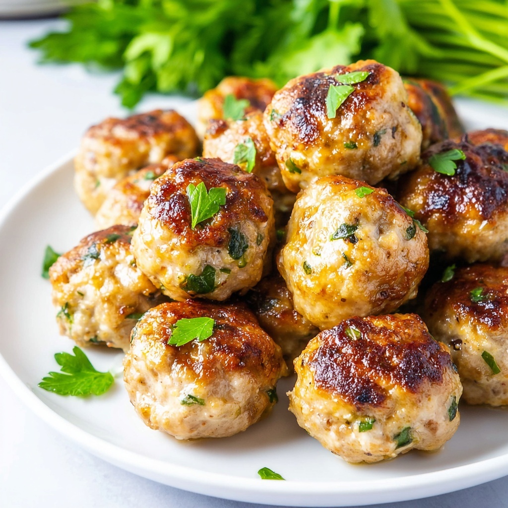 Baked Italian Chicken Meatballs Recipe - Recipe Image