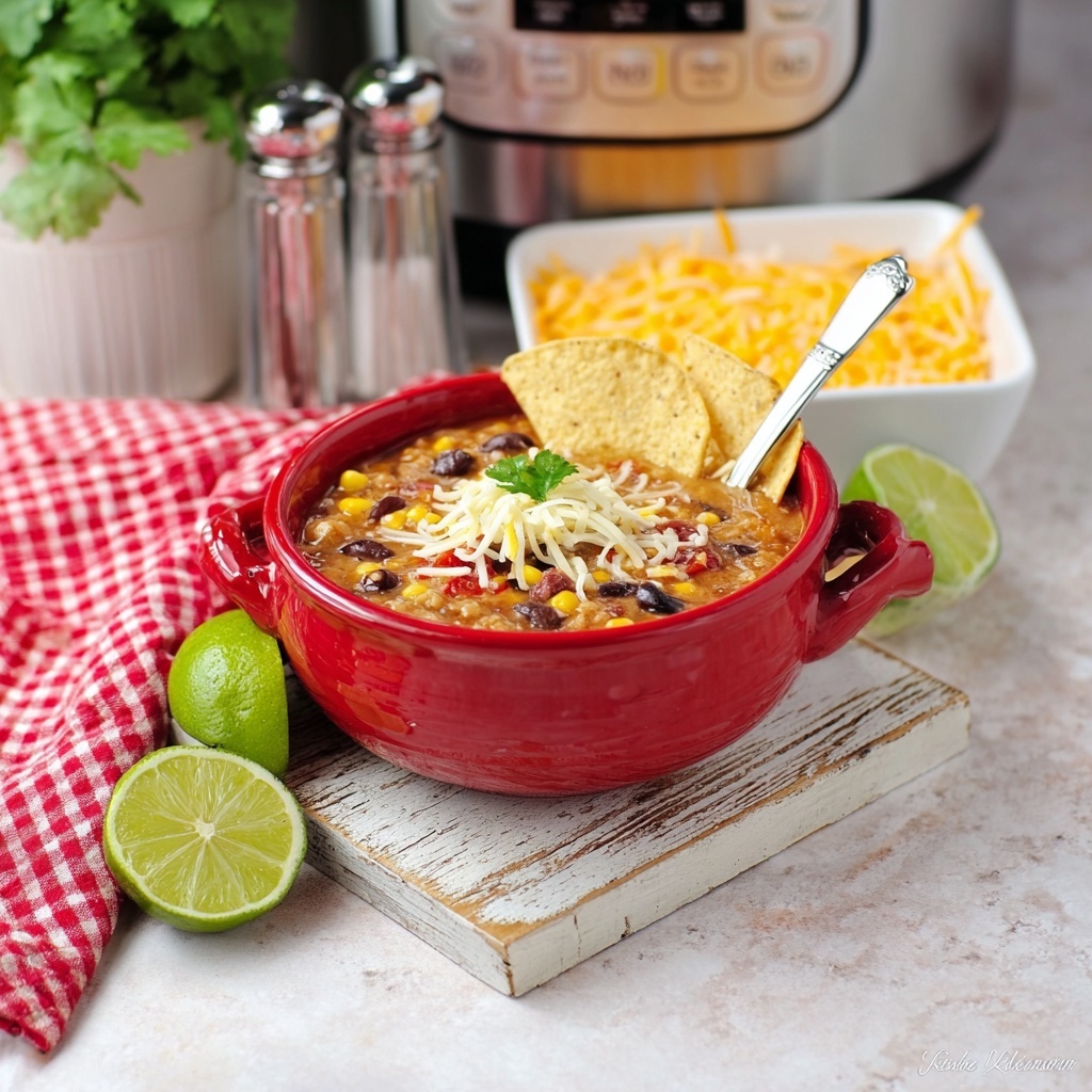 Instant Pot Tex Mex Chicken and Rice Soup Recipe - Recipe Image