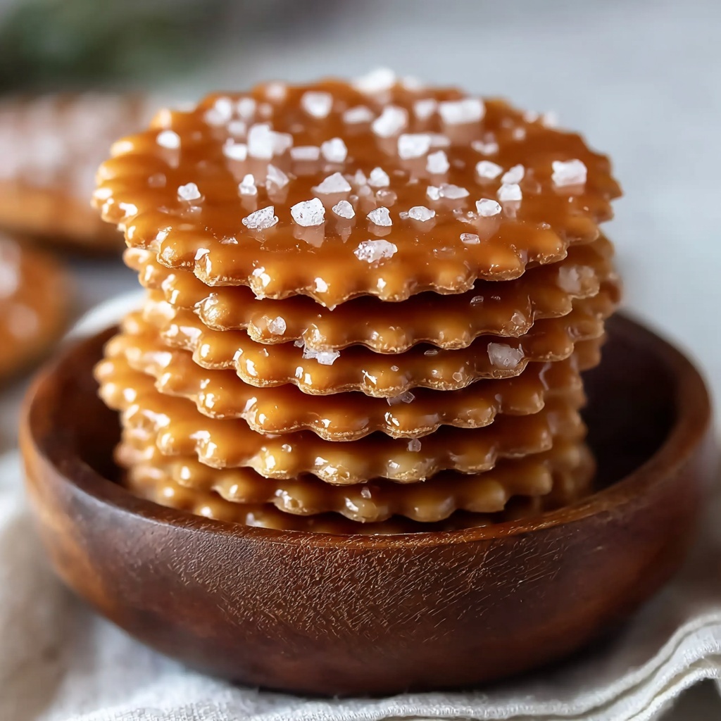 Irresistibly Crunchy Salted Caramel Cracker Bites Recipe - Recipe Image