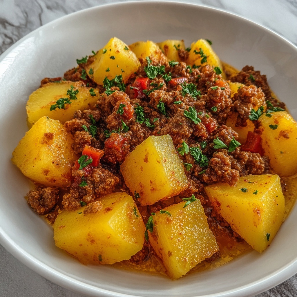 Ground Beef and Potatoes Skillet Recipe - Recipe Image