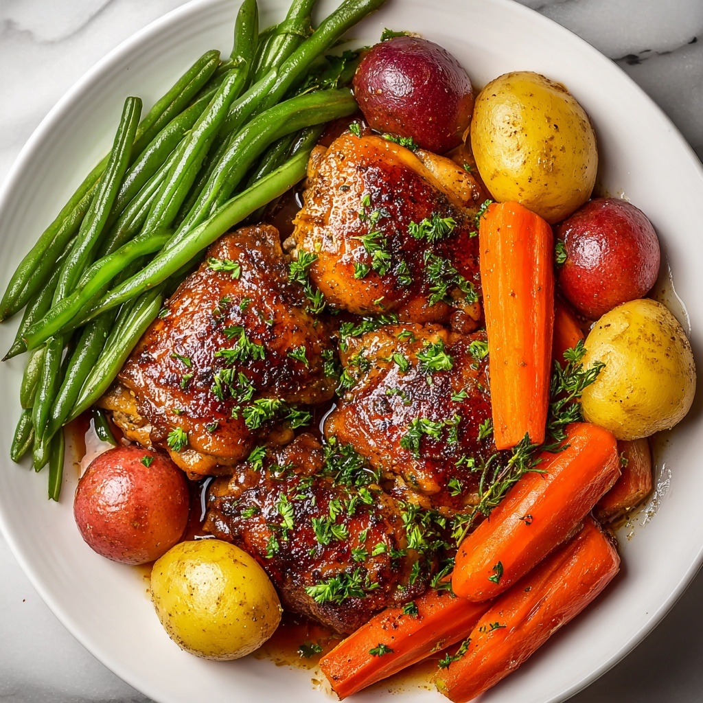 Slow Cooker Honey Garlic Chicken and Veggies Recipe - Recipe Image