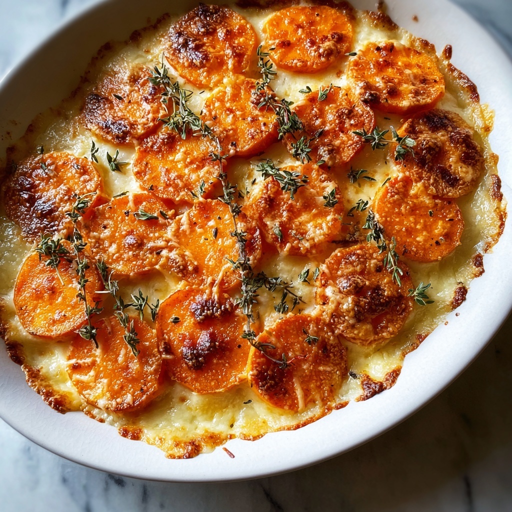 Scalloped Sweet Potatoes au Gratin Recipe - Recipe Image