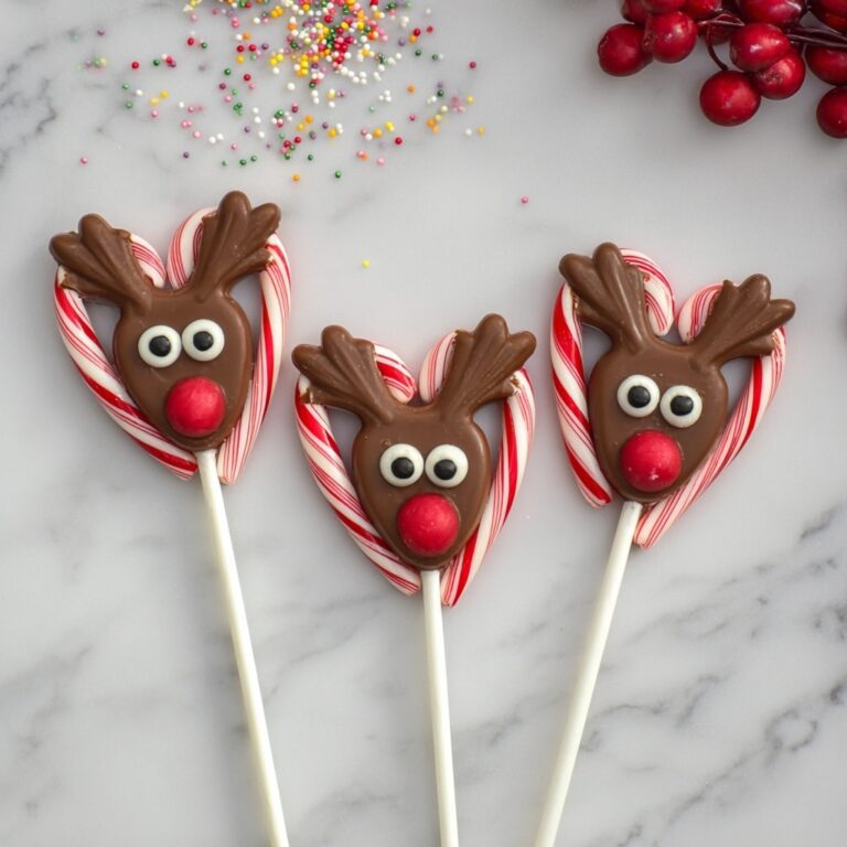 Candy Cane Reindeer Pops Recipe
