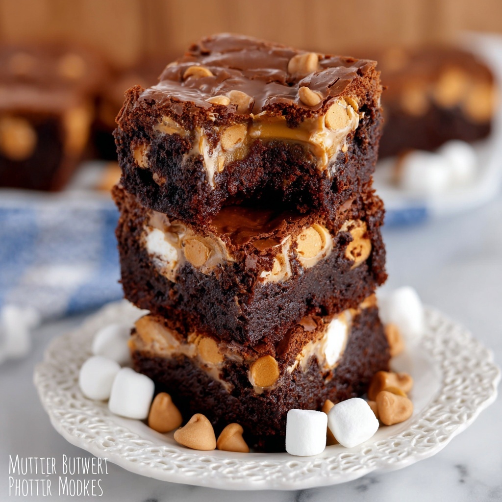 Milk Chocolate Peanut Butter Brownies Recipe - Recipe Image