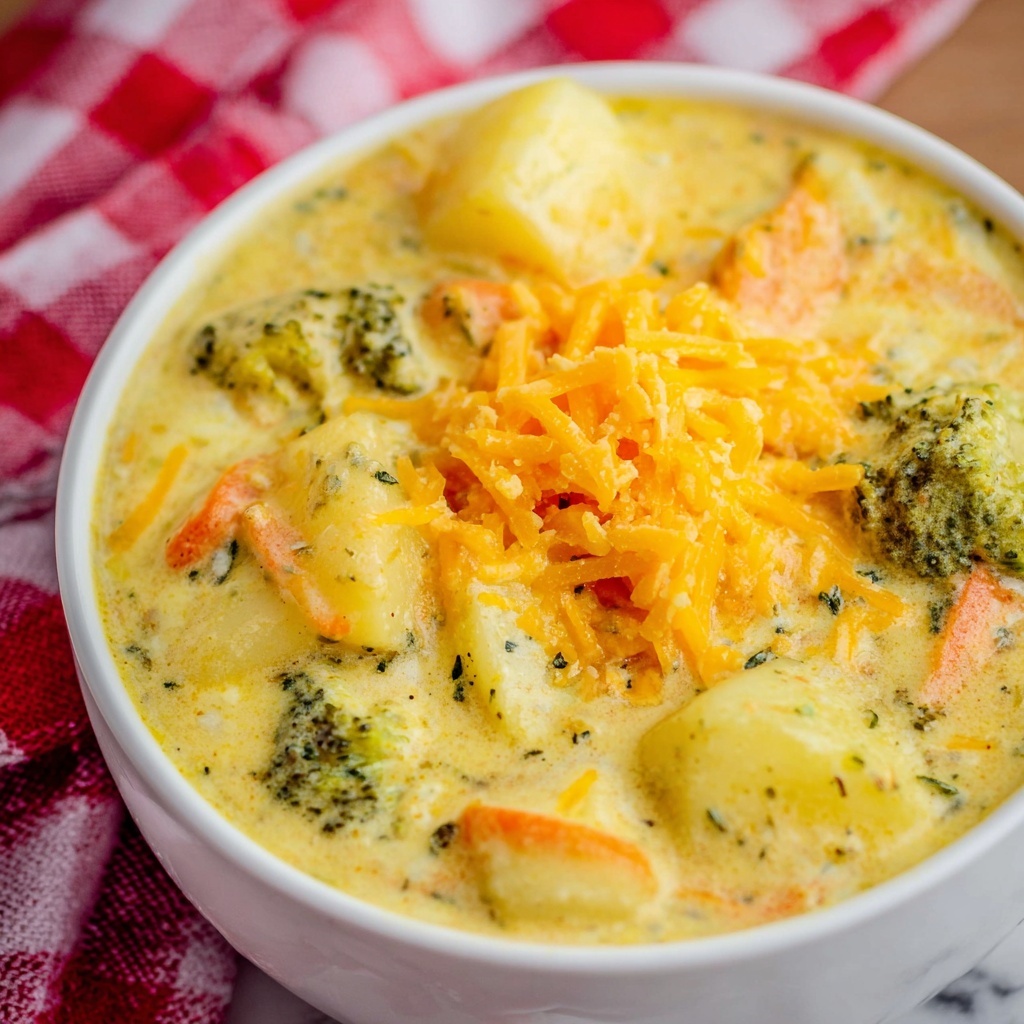 Creamy Broccoli and Potato Soup Recipe - Recipe Image