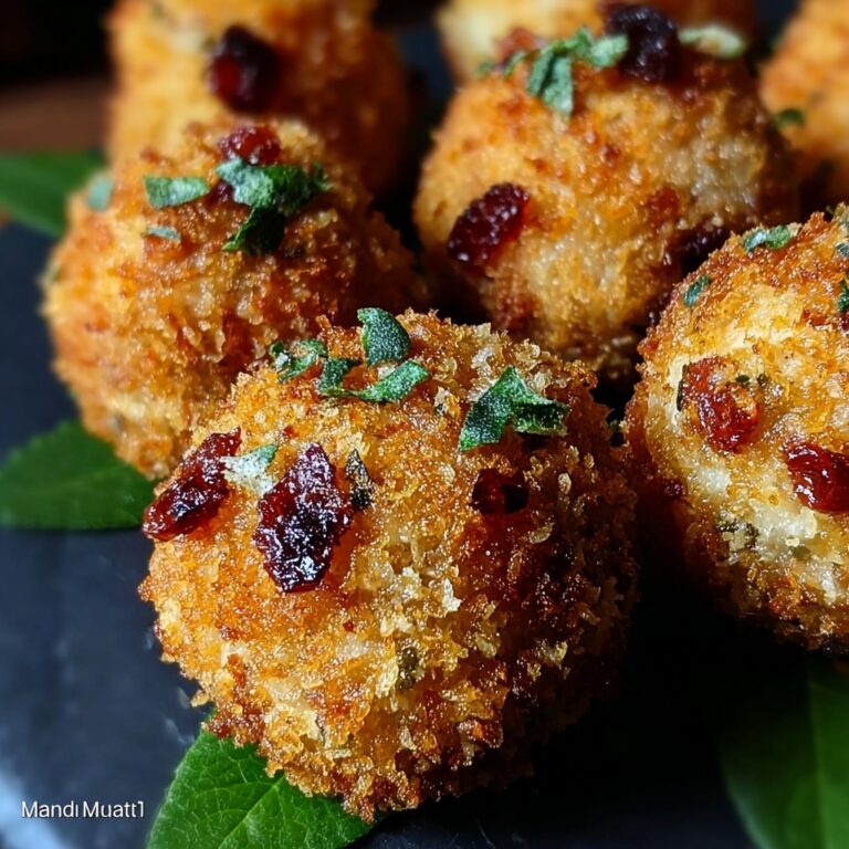 Irresistibly Savory Cranberry Turkey Stuffing Balls Recipe