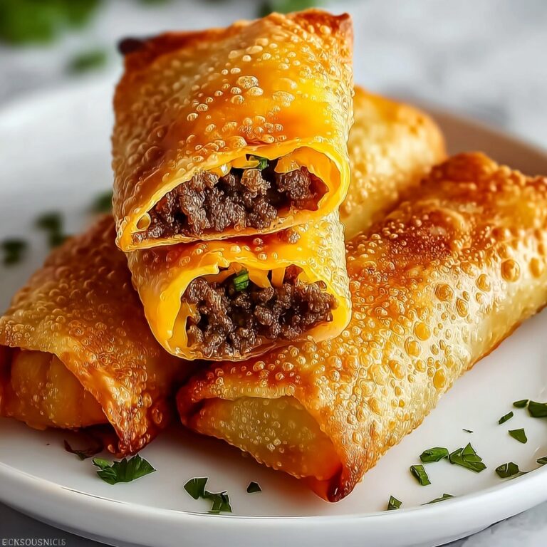 Crispy Cheeseburger Eggrolls Recipe