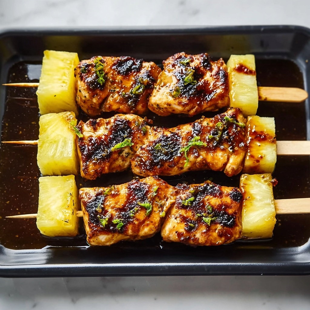 Irresistibly Grilled BBQ Pineapple Chicken Kabobs Recipe - Recipe Image