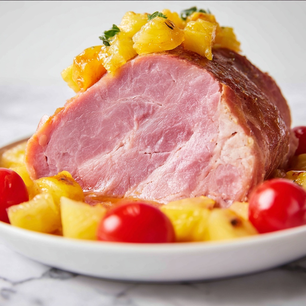 Crockpot Brown Sugar Pineapple Ham Recipe - Recipe Image