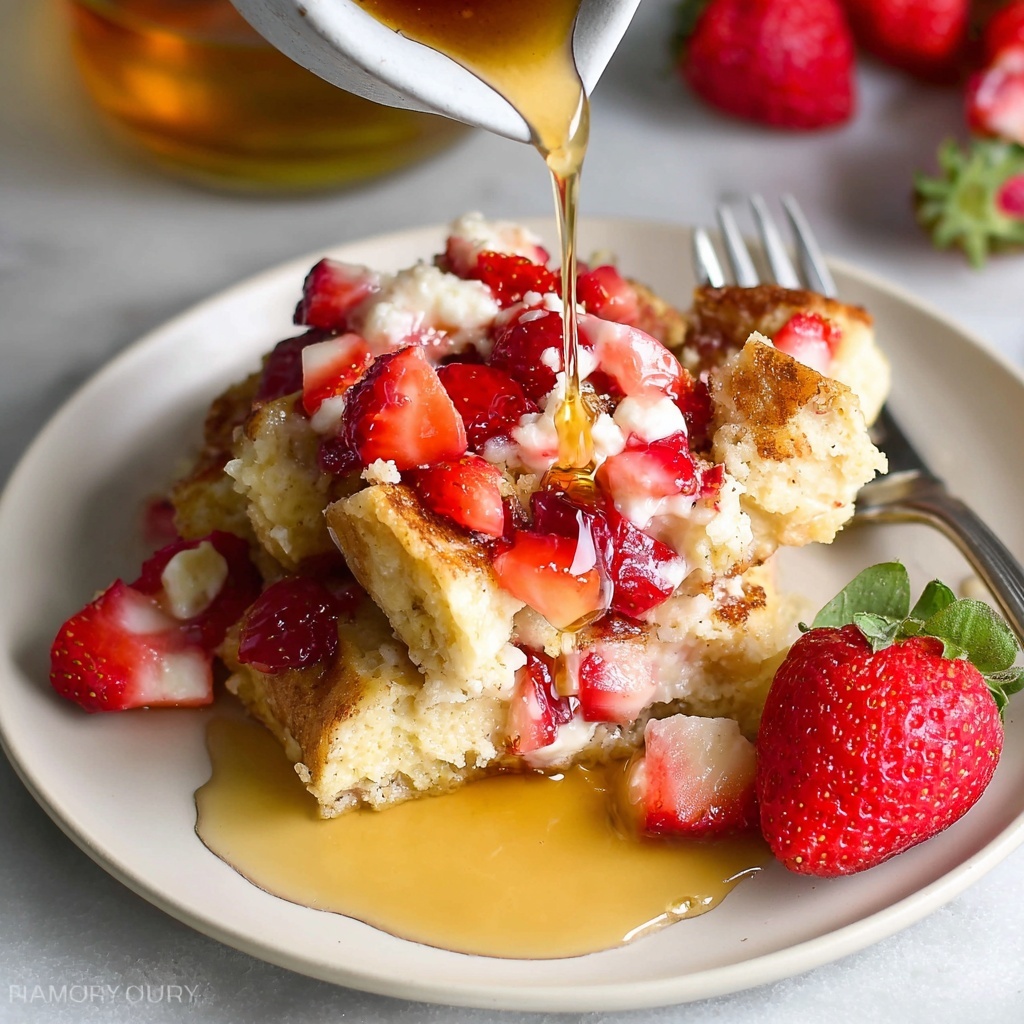 Strawberry French Toast Casserole with Cream Cheese Recipe - Recipe Image