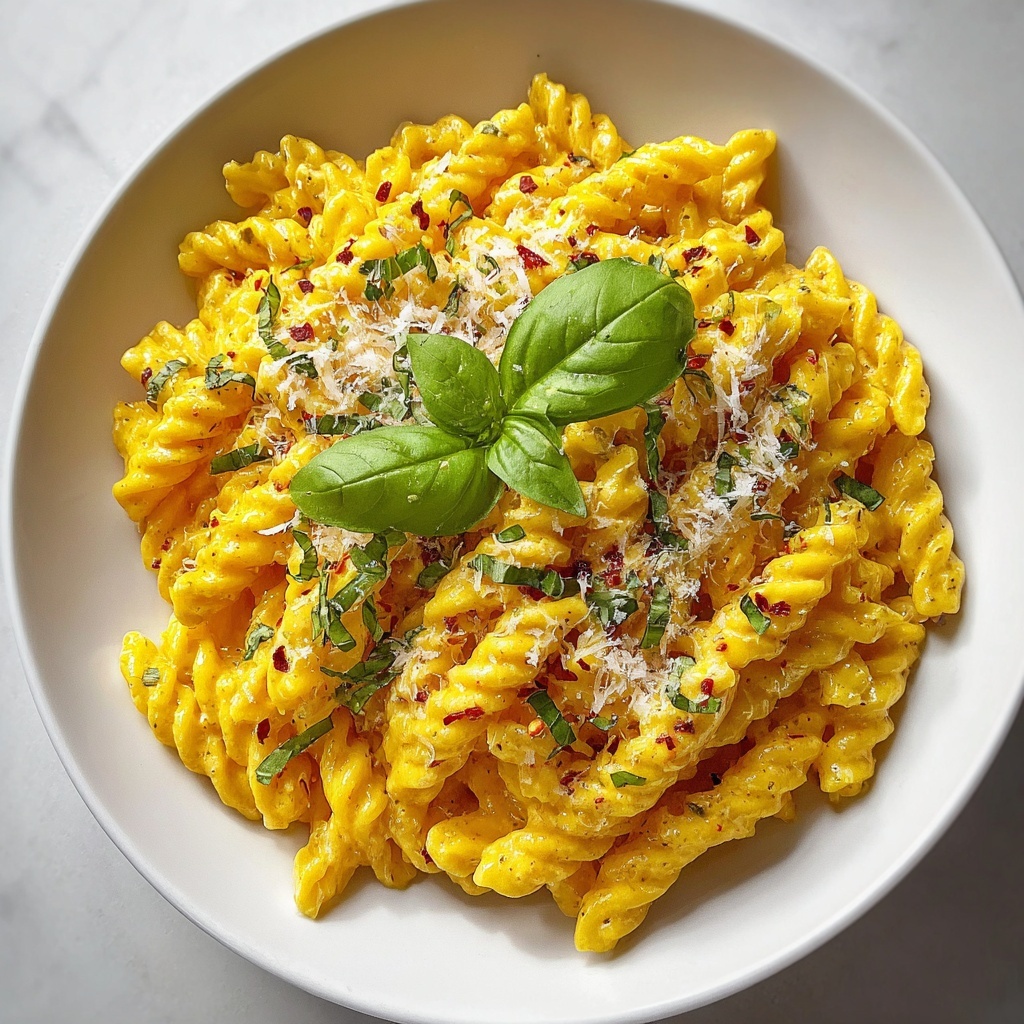 Cheesy Orange Pasta Recipe - Recipe Image