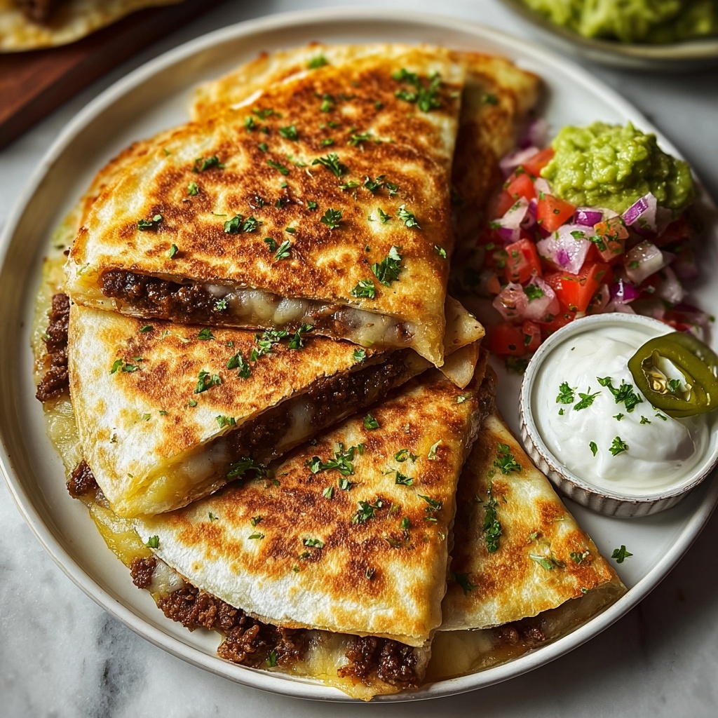 Sizzling Spicy Smashburger Quesadillas Recipe - Recipe Image
